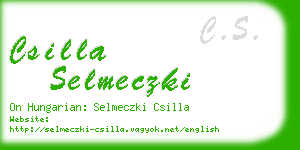 csilla selmeczki business card